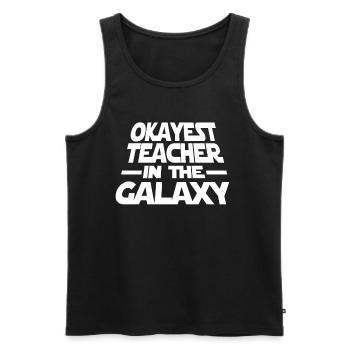 Okayest Teacher The Galaxy - Männer Premium Bio Tank Top - Schwarz - Vorne - Michal (187cm)