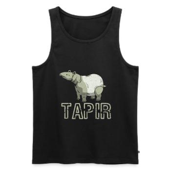 Tapir - Männer Premium Bio Tank Top - Schwarz - Vorne - AI Model Male 178 light (178cm)