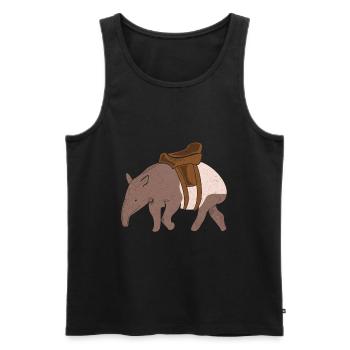 Tapir - Men's Premium Organic Tank Top - black - Front - AI Model Male 178 light (178cm)