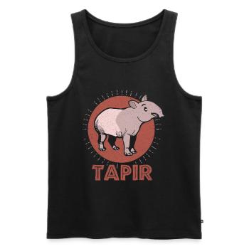 Tapir - Men's Premium Organic Tank Top - black - Front - AI Model Male 178 light (178cm)