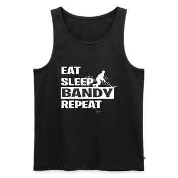 BANDY - Men's Premium Organic Tank Top - black - Front - Michal (187cm)