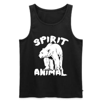 POLAR BEAR - Männer Premium Bio Tank Top - Schwarz - Vorne - AI Model Male 178 light (178cm)