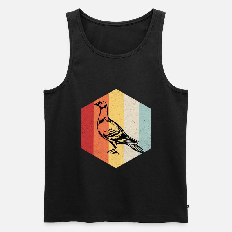 Taube - Männer Premium Bio Tank Top - Schwarz