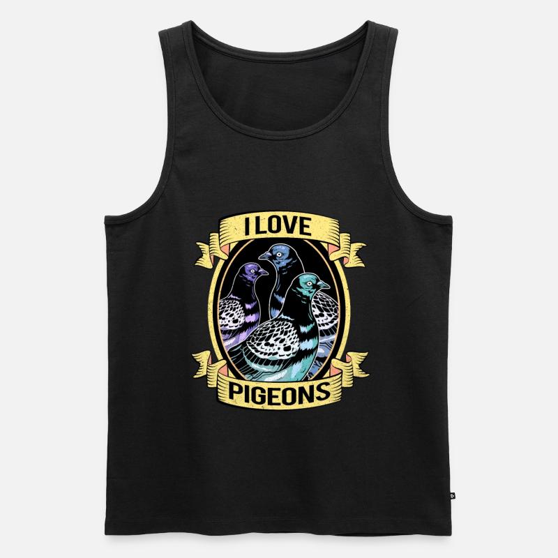 Taube - Männer Premium Bio Tank Top - Schwarz