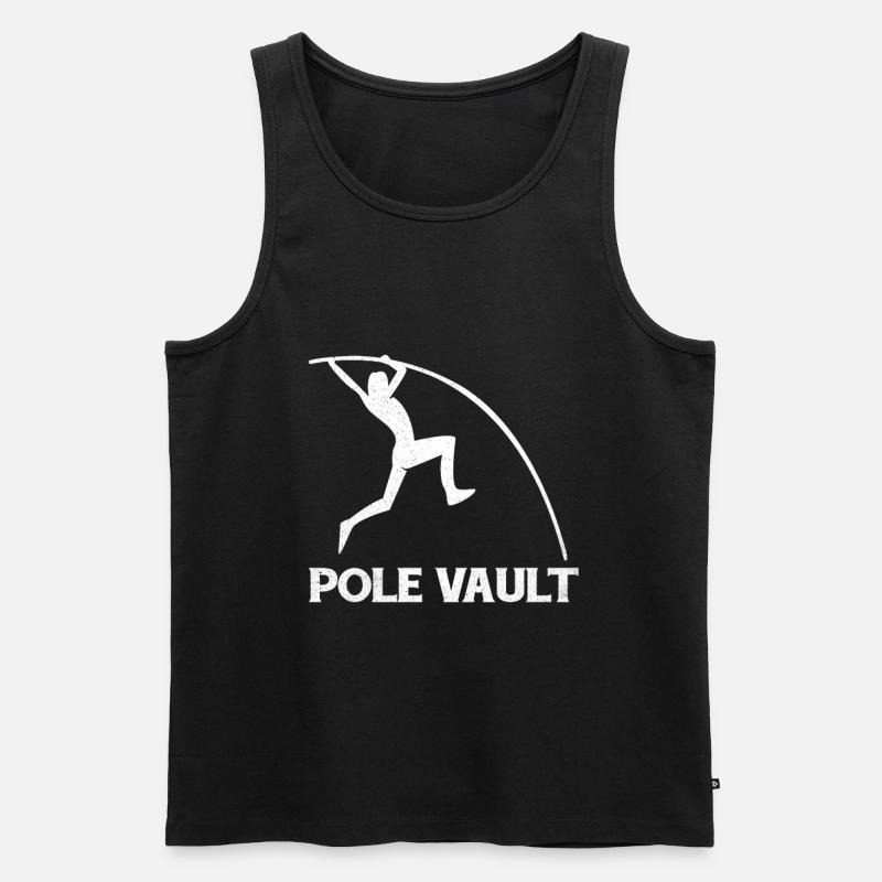 Stabhochsprung - Männer Premium Bio Tank Top - Schwarz