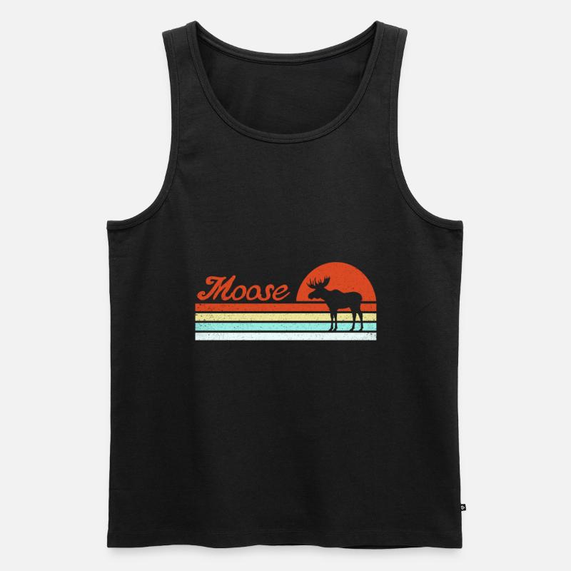 Elch - Männer Premium Bio Tank Top - Schwarz