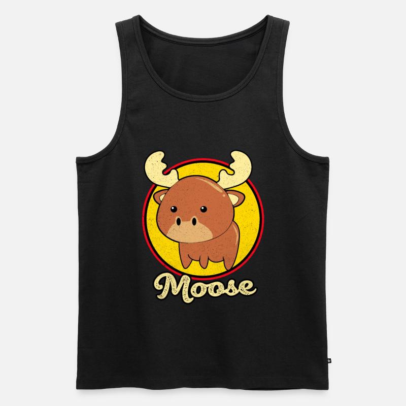 Elch - Männer Premium Bio Tank Top - Schwarz