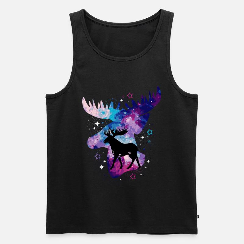 Elch - Männer Premium Bio Tank Top - Schwarz