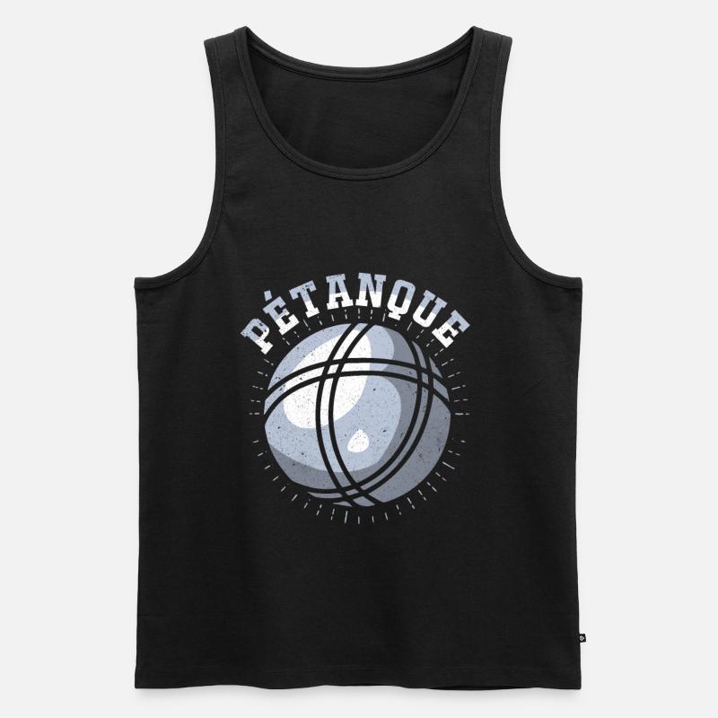 Pétanque - Männer Premium Bio Tank Top - Schwarz