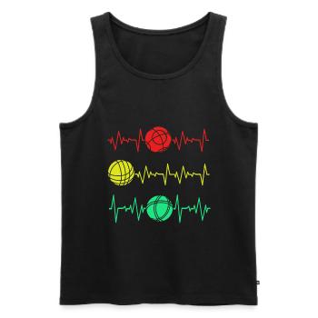 Pétanque Bocce Raffa Boule Sport Ball Petanque - Men's Premium Organic Tank Top - black - Front - AI Model Male 178 light (178cm)