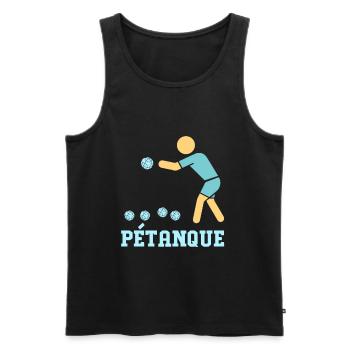 Pétanque Bocce Raffa Boule Sport Ball Petanque - Men's Premium Organic Tank Top - black - Front - AI Model Male 178 light (178cm)