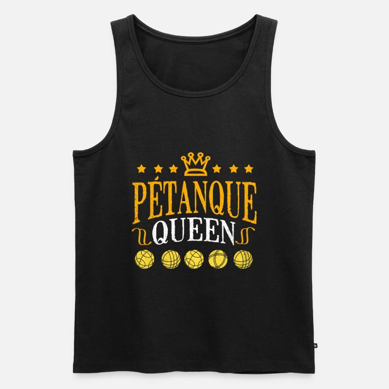 Pétanque - Männer Premium Bio Tank Top - Schwarz