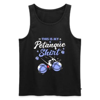 Pétanque Bocce Raffa Boule Sport Ball Petanque - Men's Premium Organic Tank Top - black - Front - AI Model Male 178 light (178cm)