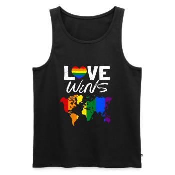 LGBT - Débardeur bio Premium Homme - noir - Devant - Michal (187cm)