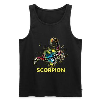 Scorpion - Men's Premium Organic Tank Top - black - Front - AI Model Male 178 light (178cm)