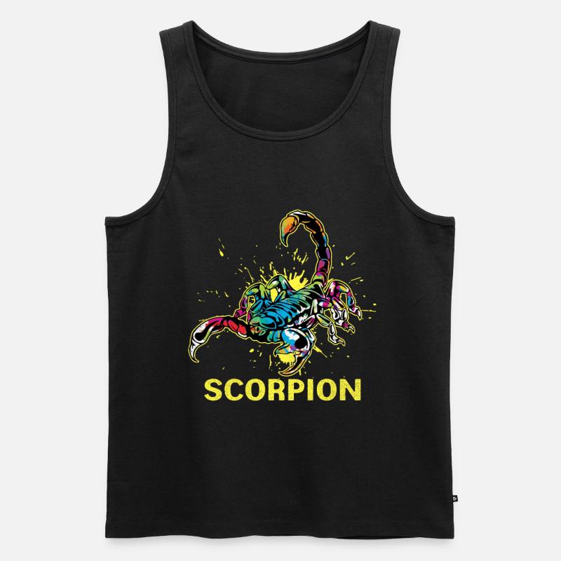 Skorpion - Männer Premium Bio Tank Top - Schwarz