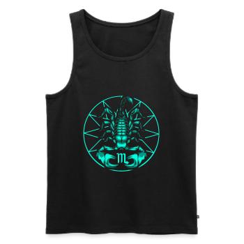 Skorpion Sternzeichen Horoskop Insekt Astrologie - Männer Premium Bio Tank Top - Schwarz - Vorne - AI Model Male 178 light (178cm)