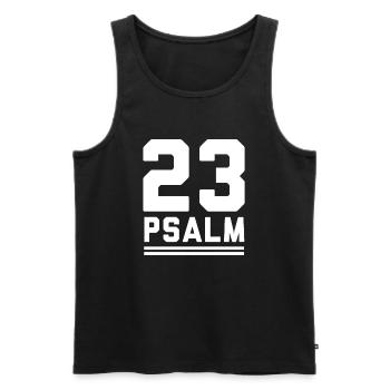 catholique - Débardeur bio Premium Homme - noir - Devant - AI Model Male 178 light (178cm)