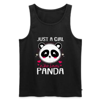 Panda - Männer Premium Bio Tank Top - Schwarz - Vorne - Michal (187cm)