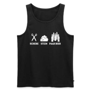 blockedName - Männer Premium Bio Tank Top - Schwarz - Vorne - Michal (187cm)