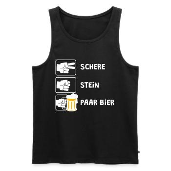 blockedName - Männer Premium Bio Tank Top - Schwarz - Vorne - AI Model Male 178 light (178cm)