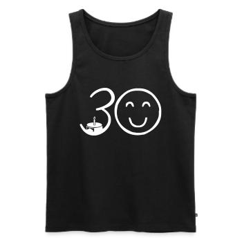 30. Geburtstag - Männer Premium Bio Tank Top - Schwarz - Vorne - AI Model Male 178 light (178cm)