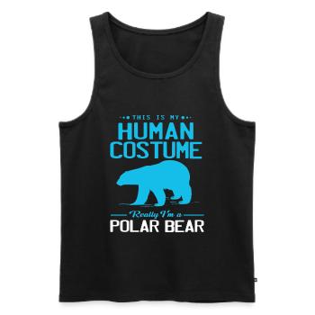 Eisbär Polarbär Arktis Grönland Island Nordpol Eis - Männer Premium Bio Tank Top - Schwarz - Vorne - AI Model Male 178 light (178cm)