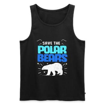 Polar bear - Men's Premium Organic Tank Top - black - Front - AI Model Male 178 light (178cm)