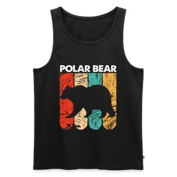 Polar bear - Men's Premium Organic Tank Top - black - Front - AI Model Male 178 light (178cm)
