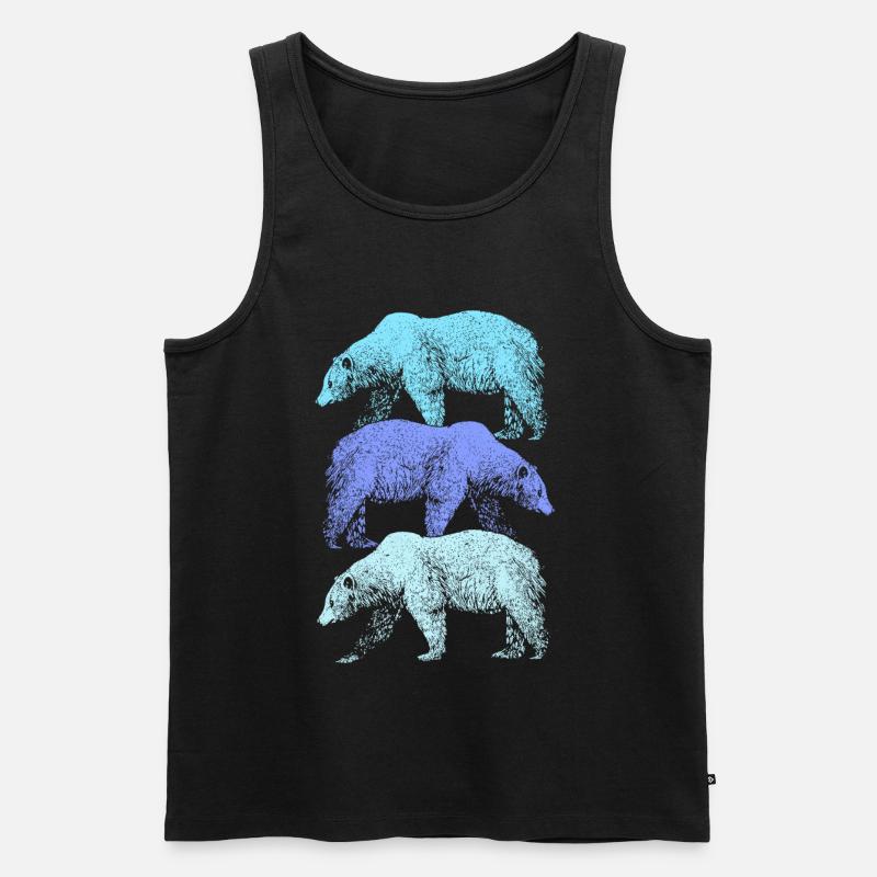 Eisbär - Männer Premium Bio Tank Top - Schwarz