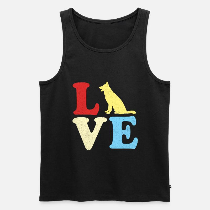 Deutscher Schäferhund - Männer Premium Bio Tank Top - Schwarz