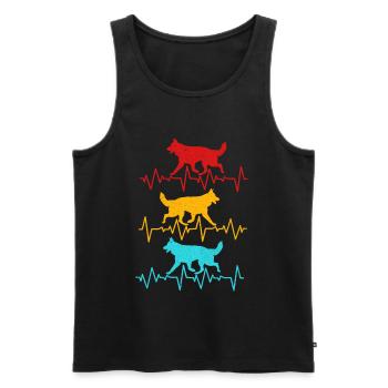 German Shepherd - Men's Premium Organic Tank Top - black - Front - Michal (187cm)