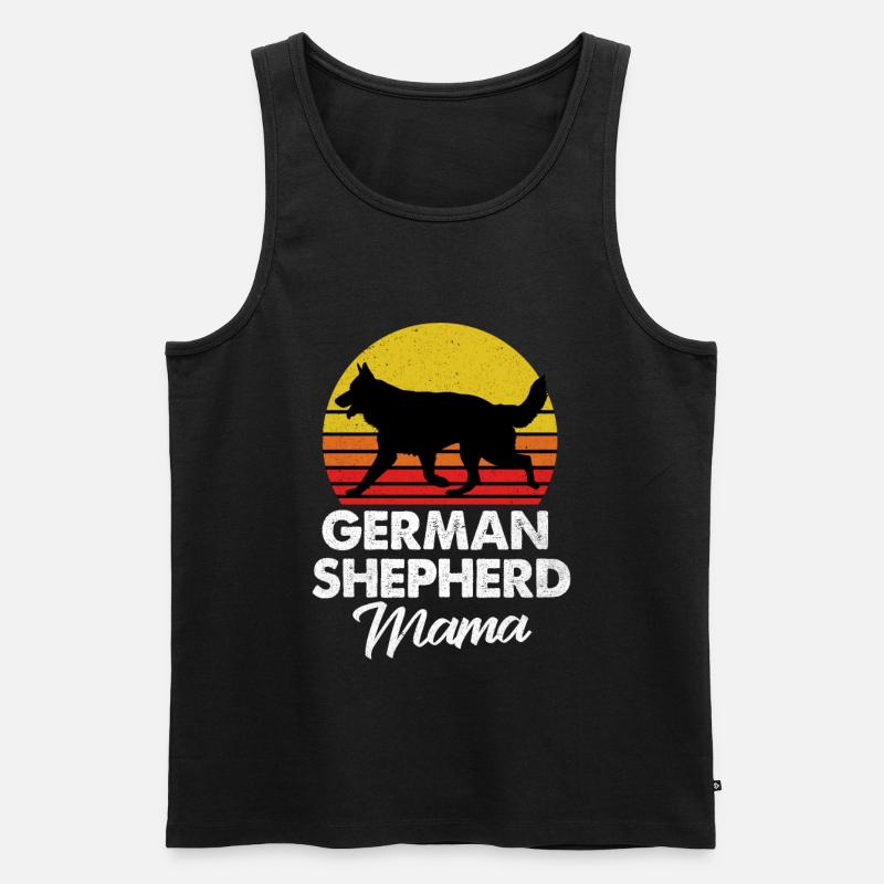 Deutscher Schäferhund - Männer Premium Bio Tank Top - Schwarz