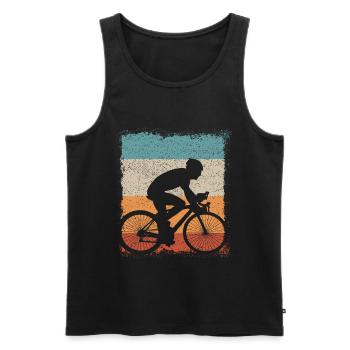 Cycling / Vélo / Vélo de course - Débardeur bio Premium Homme - noir - Devant - Michal (187cm)