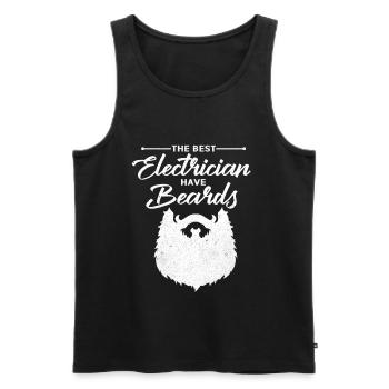 Electrician - Men's Premium Organic Tank Top - black - Front - Michal (187cm)