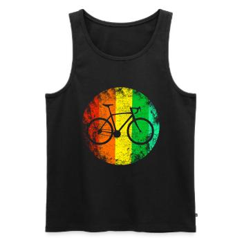 Vintage bicycle - Men's Premium Organic Tank Top - black - Front - Michal (187cm)