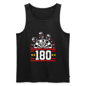 Dart - Männer Premium Bio Tank Top - Schwarz - Vorne - AI Model Male 178 light (178cm)