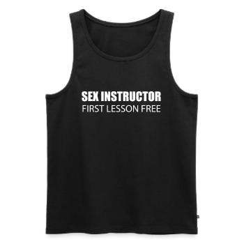 Dirty - Männer Premium Bio Tank Top - Schwarz - Vorne - Michal (187cm)