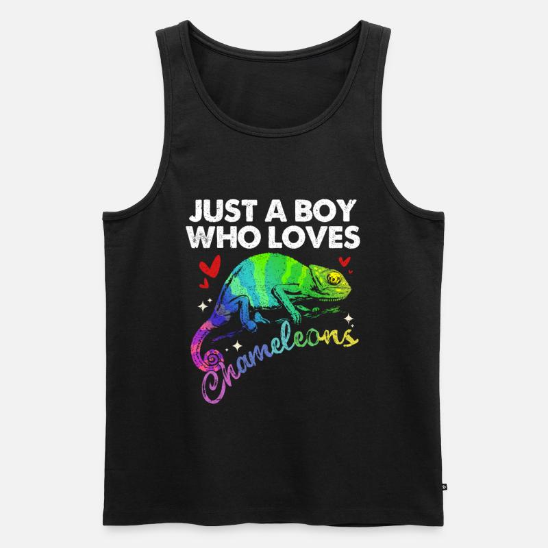 Chamäleon - Männer Premium Bio Tank Top - Schwarz
