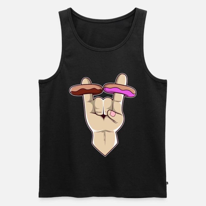 2 Donuts from Hell - Männer Premium Bio Tank Top - Schwarz