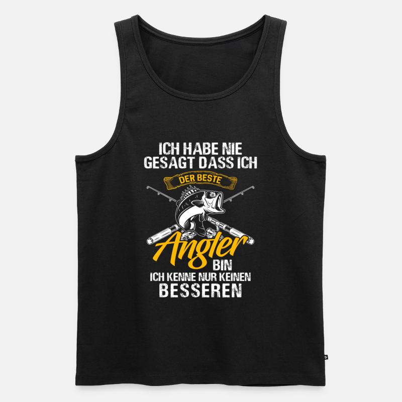 Der beste Angler - Männer Premium Bio Tank Top - Schwarz