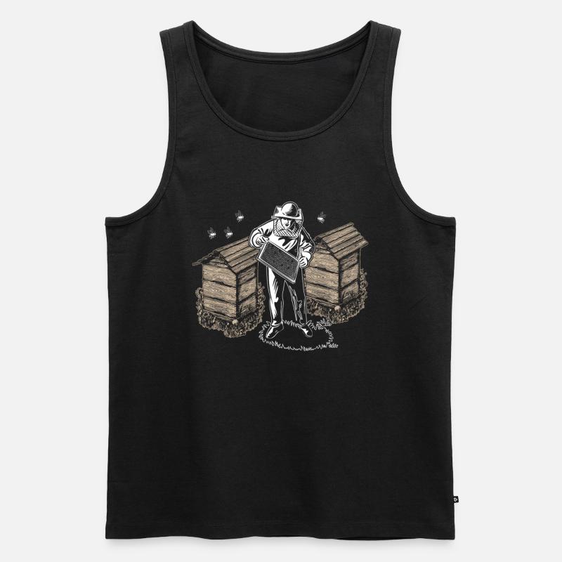 Imker Bienen Flüsterer - Männer Premium Bio Tank Top - Schwarz