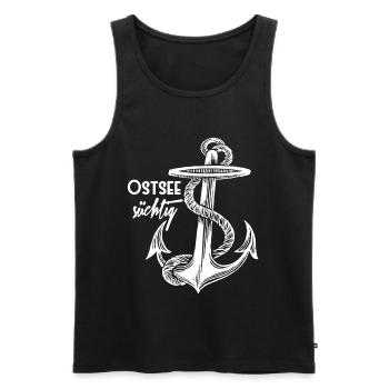 Baltic addicted anchor - white - design - Men's Premium Organic Tank Top - black - Front - AI Model Male 178 light (178cm)