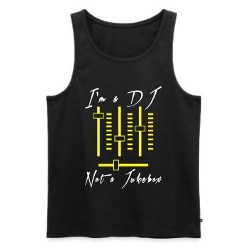 I'm A DJ - Not A Jukebox - Männer Premium Bio Tank Top - Schwarz - Vorne - Michal (187cm)