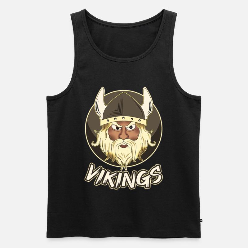 Vikings - Männer Premium Bio Tank Top - Schwarz