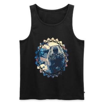 The groundhog is back - design - Men's Premium Organic Tank Top - black - Front - AI Model Male 178 light (178cm)