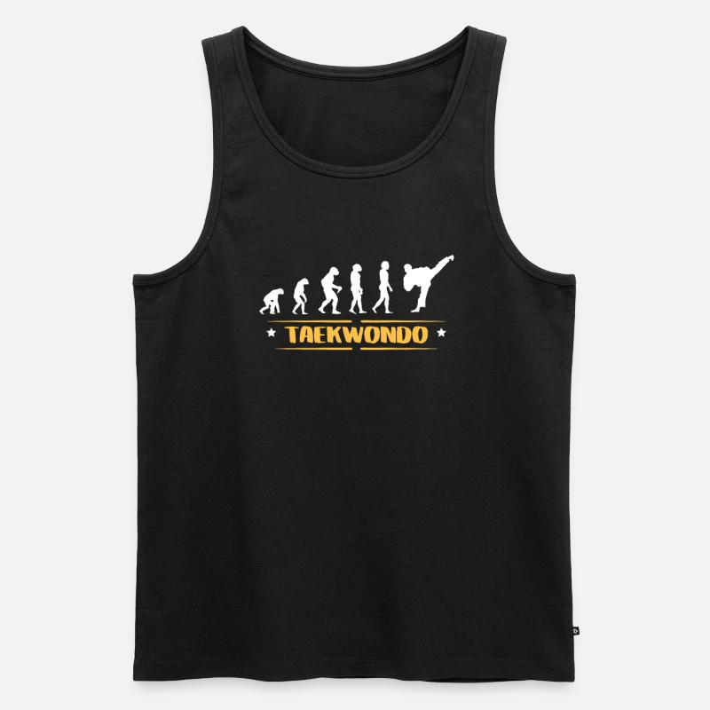 EVOLUTION TAEKWONDO - Männer Premium Bio Tank Top - Schwarz
