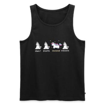 Erzieherin Das Einhorn unter den Berufen - Männer Premium Bio Tank Top - Schwarz - Vorne - Michal (187cm)
