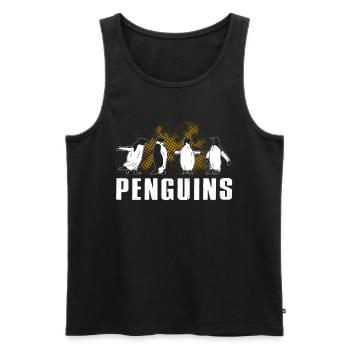 Pinguine Pinguin - Männer Premium Bio Tank Top - Schwarz - Vorne - AI Model Male 178 light (178cm)