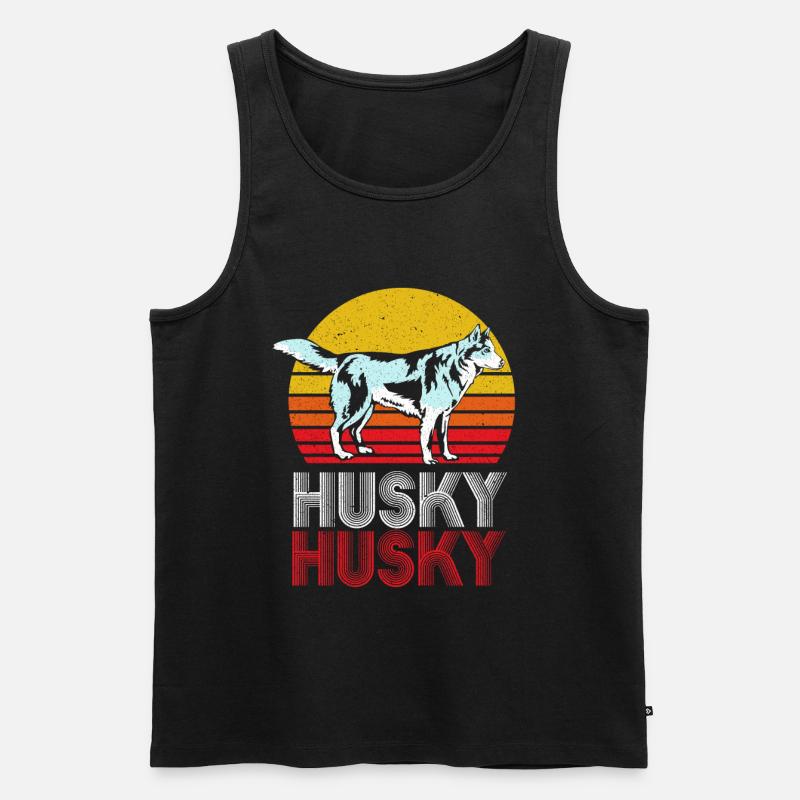 Husky - Männer Premium Bio Tank Top - Schwarz